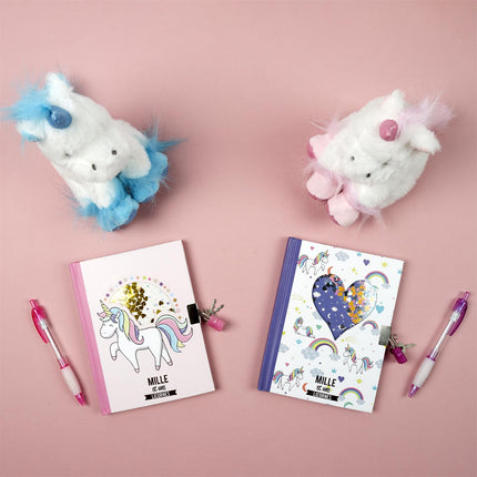 Slepenais dienasgrāmatas komplekts “Vienradži”