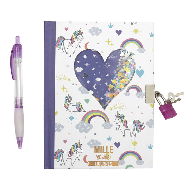 Slepenais dienasgrāmatas komplekts “Vienradži”