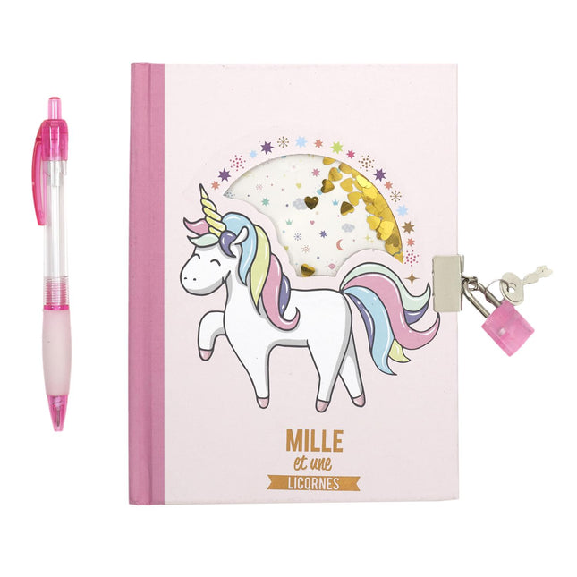 Slepenais dienasgrāmatas komplekts “Vienradži”