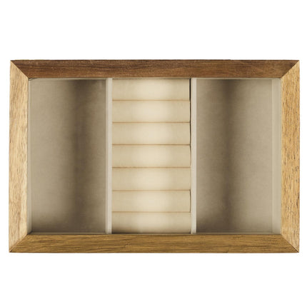 Koka rotu lādīte ar stikla vāku