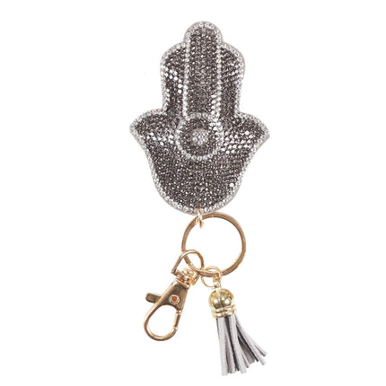 Atslēgu piekariņš “Hamsa” ar kristāliem