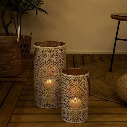 Metāla laterna ar zelta iekšējo pārklājumu divi izmēri