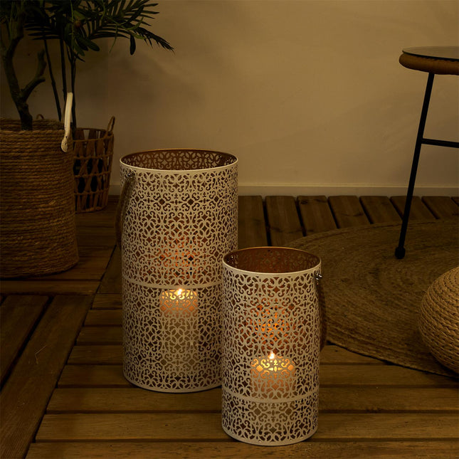 Metāla laterna ar zelta iekšējo pārklājumu divi izmēri