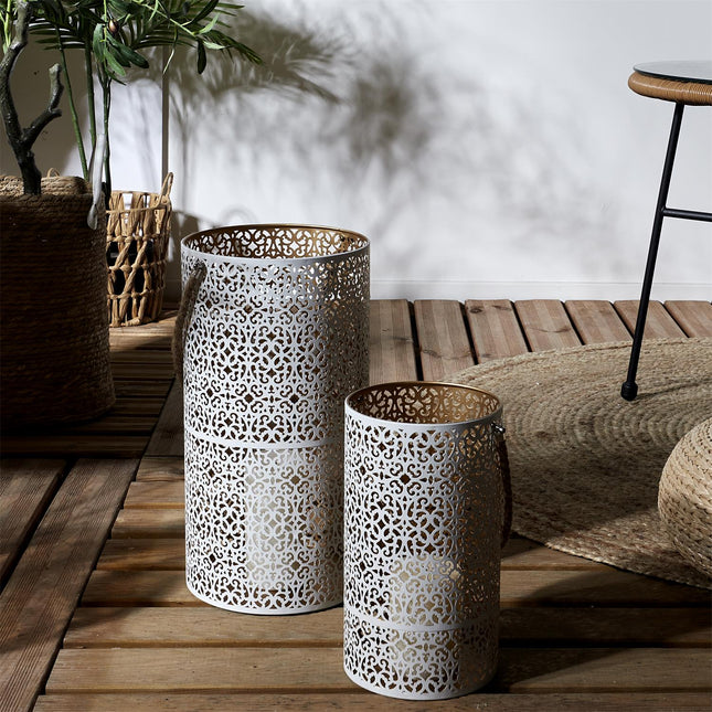 Metāla laterna ar zelta iekšējo pārklājumu divi izmēri