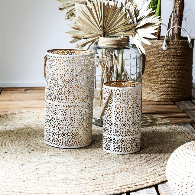 Metāla laterna ar zelta iekšējo pārklājumu divi izmēri