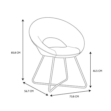 Dizaina krēsls ''GIULIA'' Melns