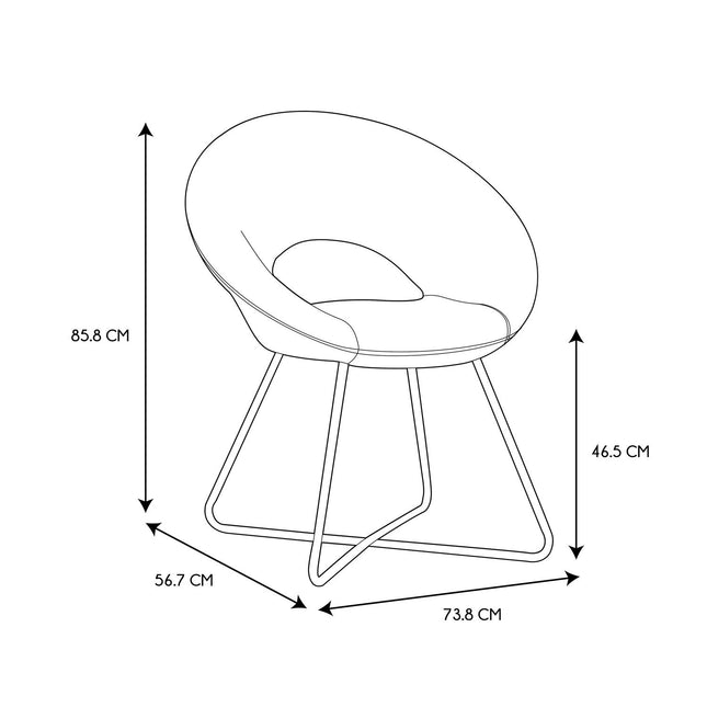 Dizaina krēsls ''GIULIA'' Melns