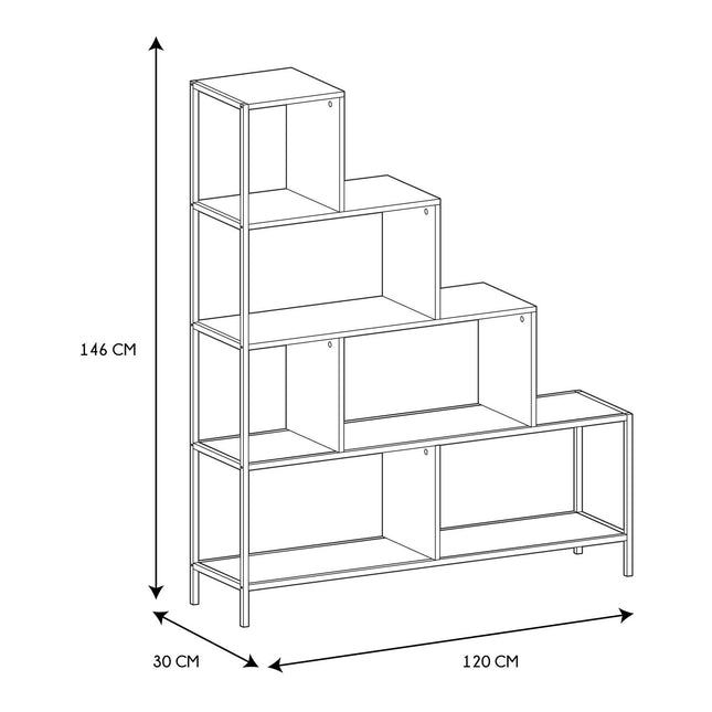 Metāla kāpņu plaukts H146cm