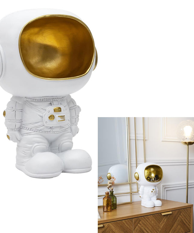 Decorative astronaut figure with storage compartment