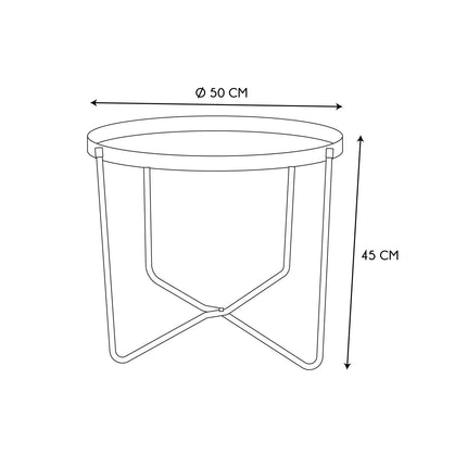 Metāla sāna galdiņš Ø 50 cm