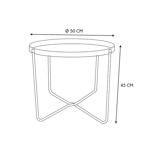 Metāla sāna galdiņš Ø 50 cm