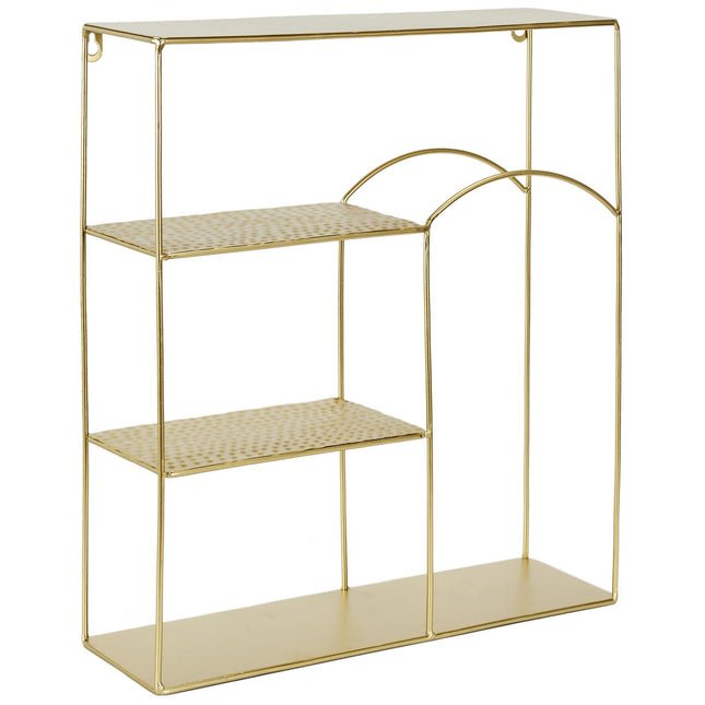 Metāla sienas plaukts – zelta krāsā