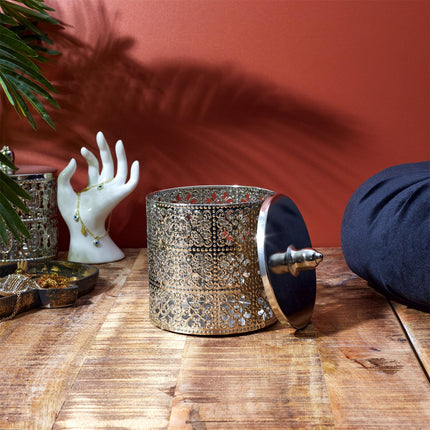 Metāla dekoratīvā kastīte ar vāku