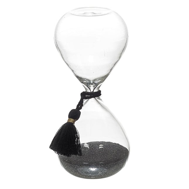 Dekoratīvs stikla smilšu pulkstenis