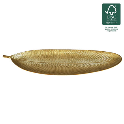 Dekoratīvs trauks – apzeltīta lapa