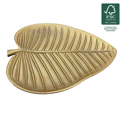 Dekoratīvs trauks – apzeltīta lapa