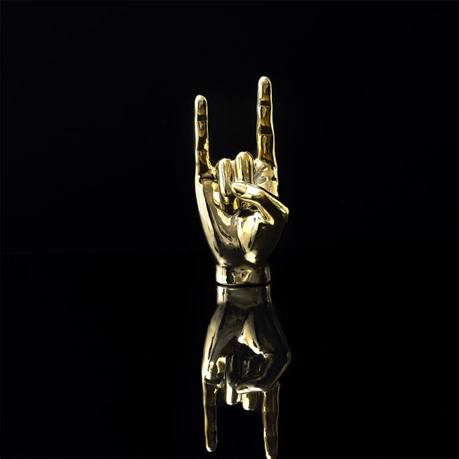 Keramikas dekoratīvā figūra – zelta rokas žests