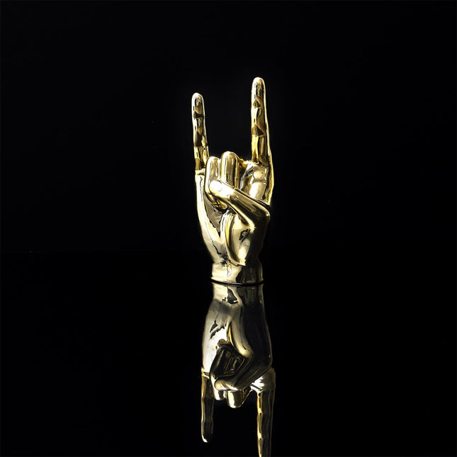 Keramikas dekoratīvā figūra – zelta rokas žests