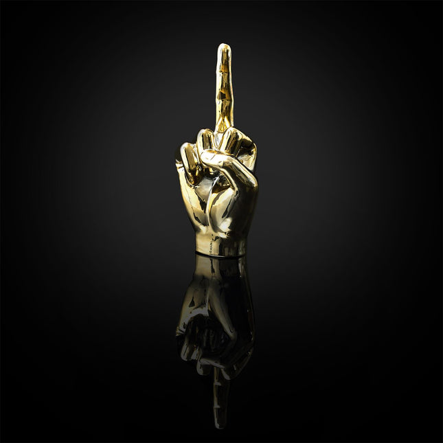 Keramikas dekoratīvā figūra – zelta rokas žests