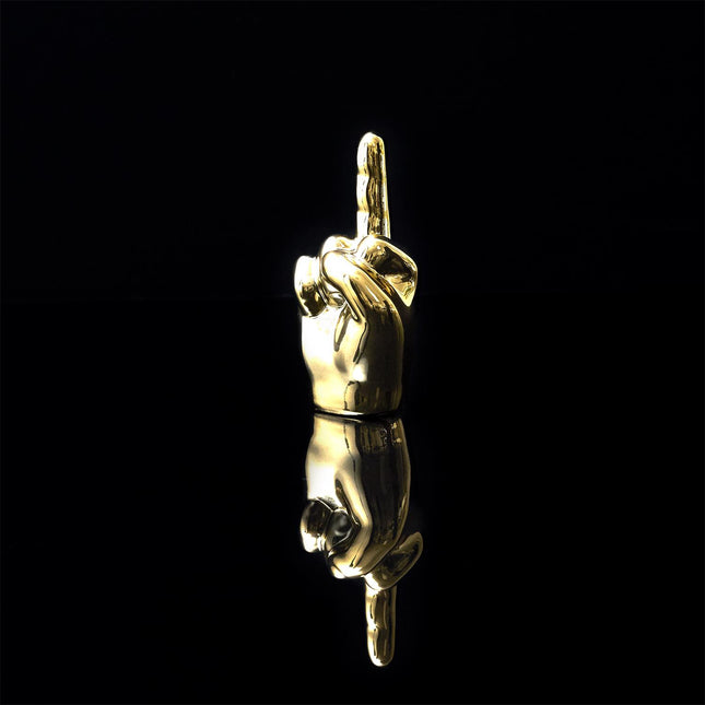 Keramikas dekoratīvā figūra – zelta rokas žests