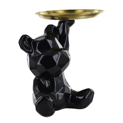 Keramikas lācīša figūra ar paplāti