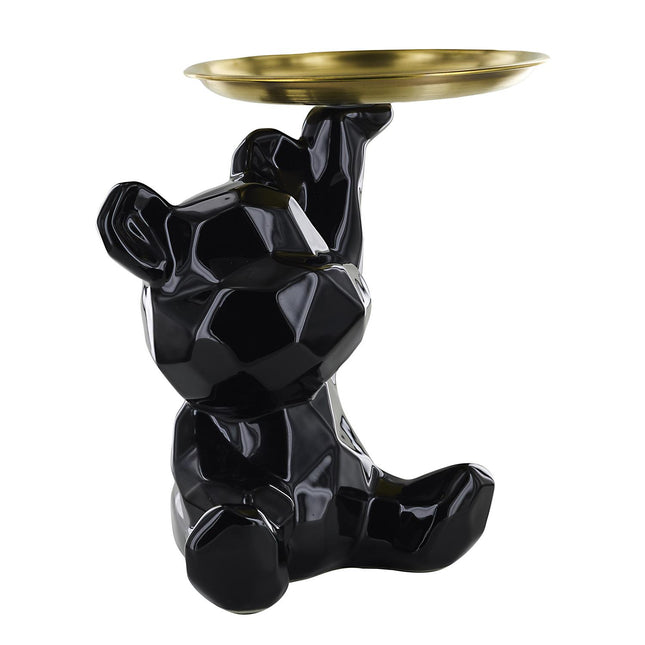 Keramikas lācīša figūra ar paplāti