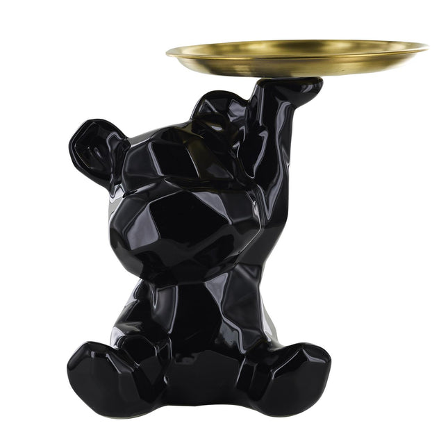 Keramikas lācīša figūra ar paplāti