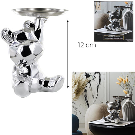 Keramikas lācīša figūra ar paplāti