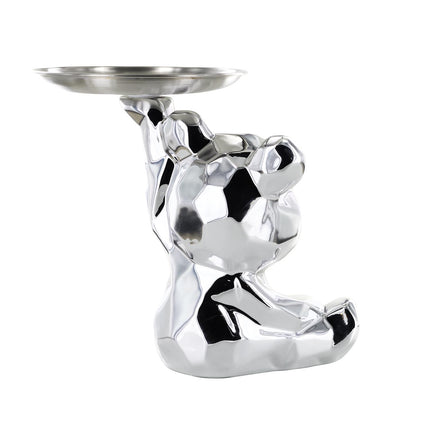 Keramikas lācīša figūra ar paplāti