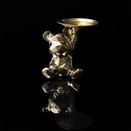 Keramikas lācīša figūra ar paplāti