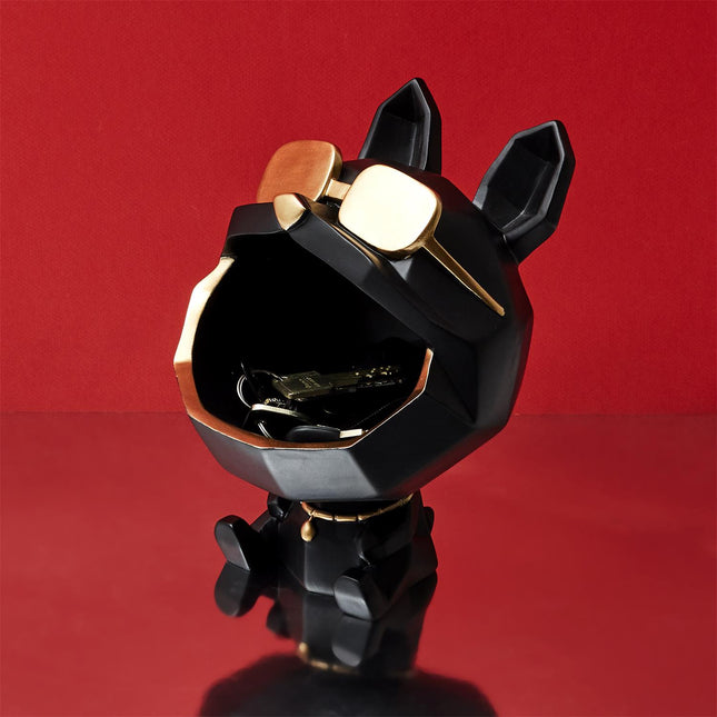 Dekoratīva suņa figūra, uzglabāšanas trauks