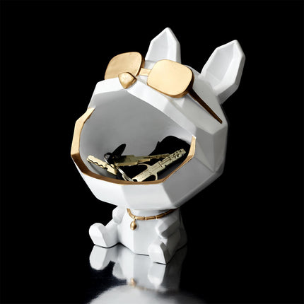 Dekoratīva suņa figūra, uzglabāšanas trauks