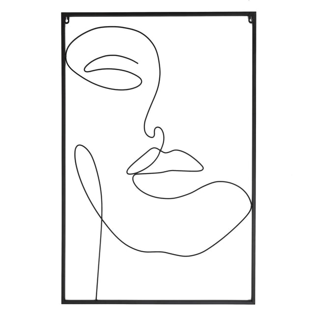 Metāla sienas dekors – lineārā seja