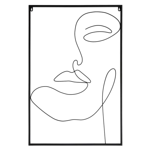 Metāla sienas dekors – lineārā seja