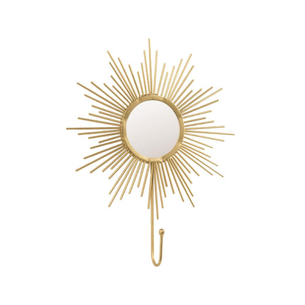 Metāla sienas dekors ar spoguli un āķi