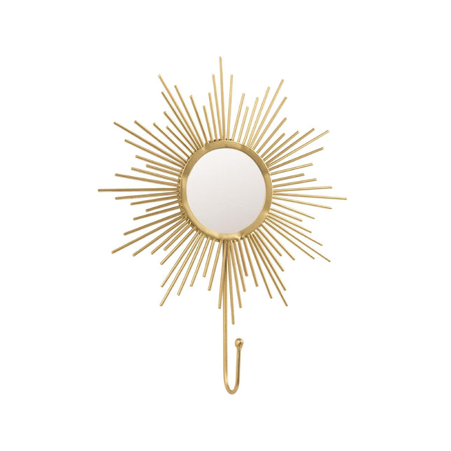 Metāla sienas dekors ar spoguli un āķi