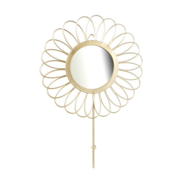 Metāla sienas dekors ar spoguli un āķi