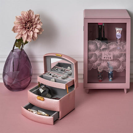 Rotu koferis ar spoguli un atvilktnēm