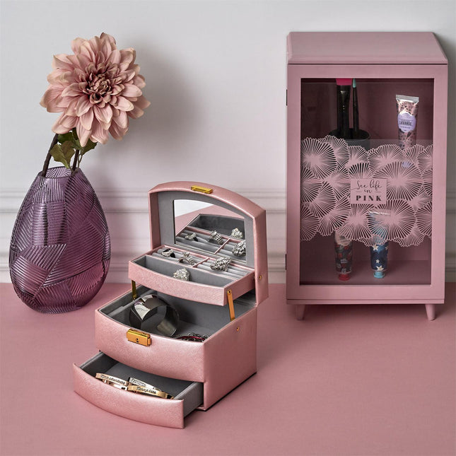 Rotu koferis ar spoguli un atvilktnēm