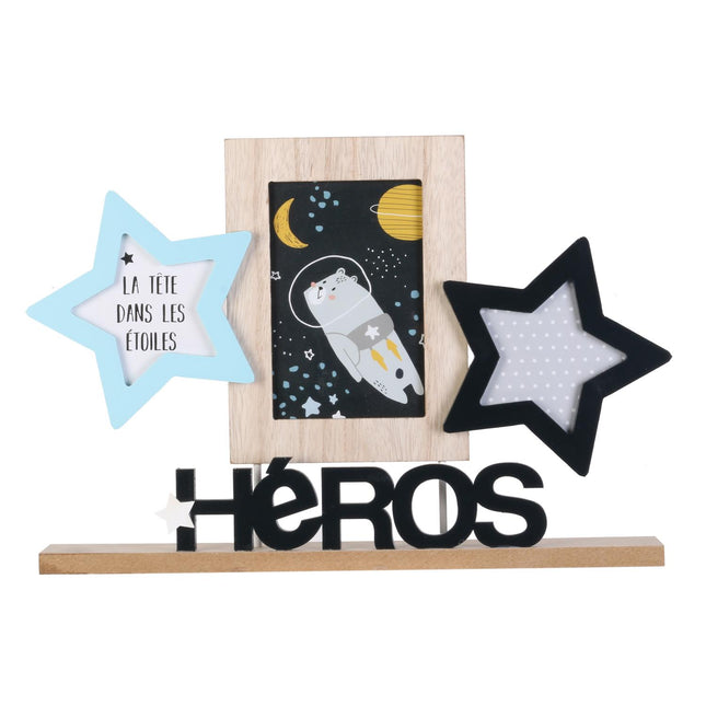 Dekoratīvs koka rāmītis bērnu istabai “HÉROS”