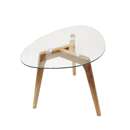 Kafijas galdiņu komplekts (2 gab.) ar stikla virsmu