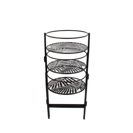 Metāla augu statīvs – 3 līmeņi, melns