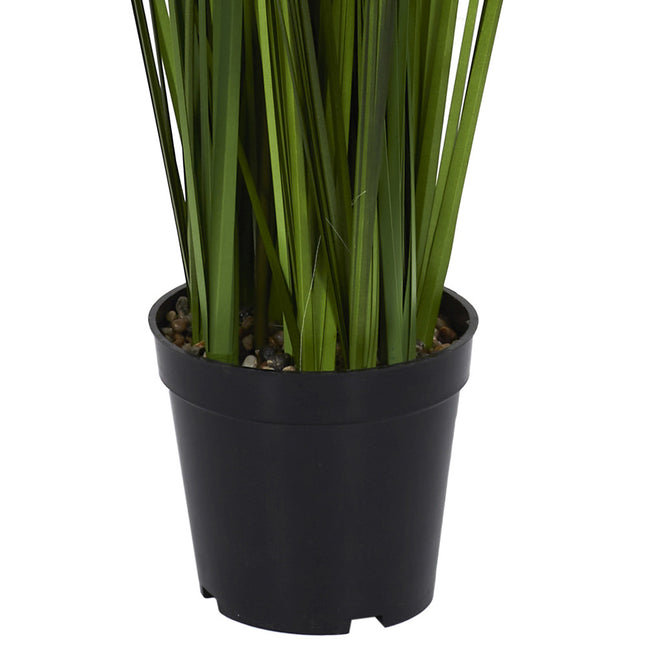 Dekoratīvs mākslīgais augs ar baltiem pūkainiem stiebriem podā