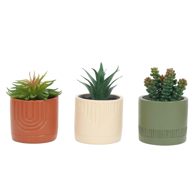 Mākslīgais sukulents dekoratīvā podiņā