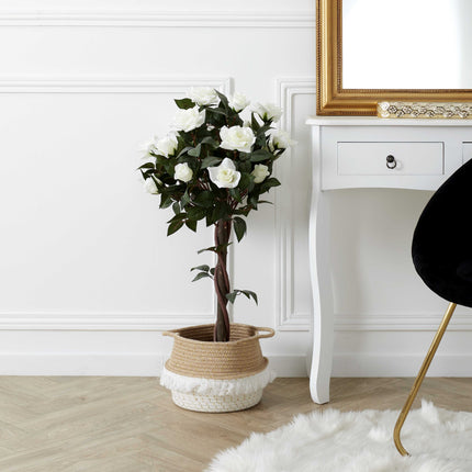 Mākslīgais rožu koks podā (90 cm) – elegants interjera dekors