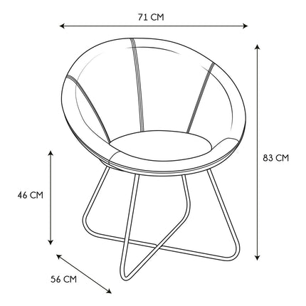 MELNS ''KARL'' ATZVELTNES KRĒSLS