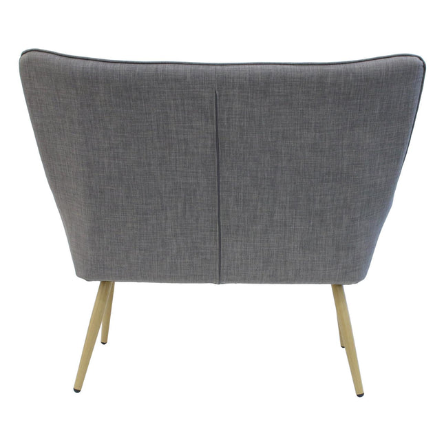 Divvietīgs dīvāns ar augstu atzveltni – pelēks