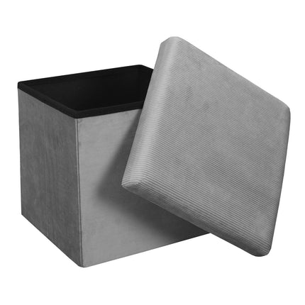 Velvet salokāms uzglabāšanas pufs