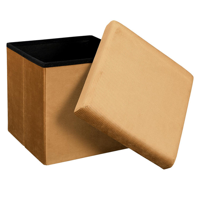 Velvet salokāms uzglabāšanas pufs