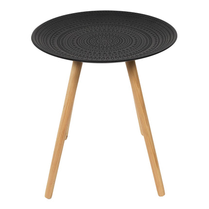 Kafijas galdu komplekts apaļš, melns x2